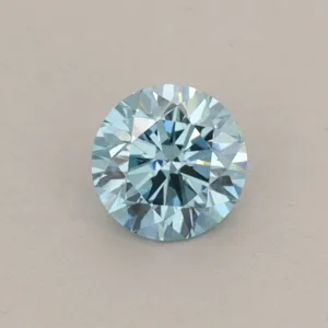 0.37 Carat Round Fancy Vivid Blue VS1 Lab Diamond