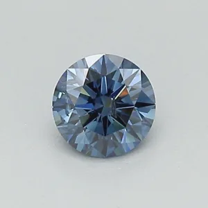0.38 Carat Round Fancy Deep Blue SI2 Lab Diamond