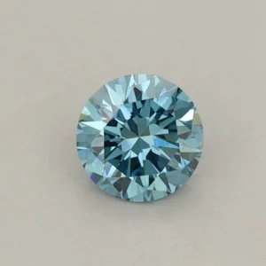 0.38 Carat Round Fancy Vivid Blue VS1 Lab Diamond