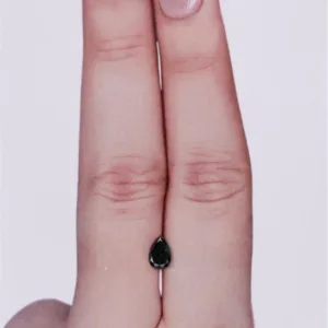 0.39 Carat Pear Black Natural Diamond