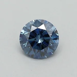 0.39 Carat Round Fancy Dark Blue SI1 Lab Diamond