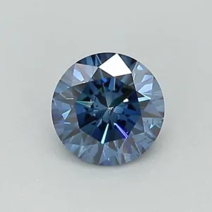 0.39 Carat Round Fancy Deep Blue SI2 Lab Diamond