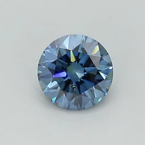 0.39 Carat Round Fancy Deep Blue SI2 Lab Diamond