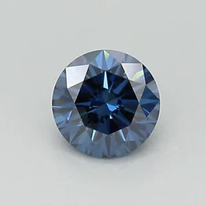 0.4 Carat Round Fancy Dark Blue SI2 Lab Diamond