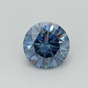 0.4 Carat Round Fancy Deep Blue SI1 Lab Diamond