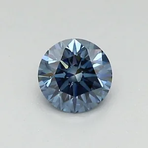 0.4 Carat Round Fancy Deep Blue SI1 Lab Diamond
