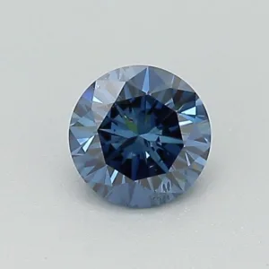 0.4 Carat Round Fancy Deep Blue SI2 Lab Diamond