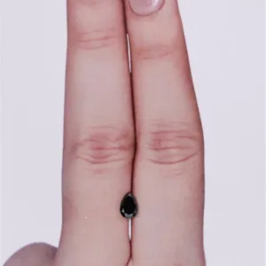 0.41 Carat Pear Black Natural Diamond