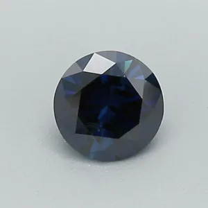 0.41 Carat Round Fancy Dark Blue SI2 Lab Diamond