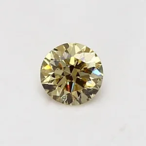 0.41 Carat Round Fancy Yellow VS2 Natural Diamond