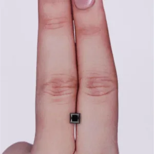 0.42 Carat Princess Black Natural Diamond