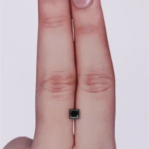 0.43 Carat Princess Black Natural Diamond