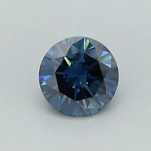 0.46 Carat Round Fancy Dark Blue VS1 Lab Diamond