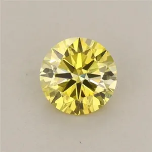 0.46 Carat Round Fancy Intense Yellow VVS2 Lab Diamond
