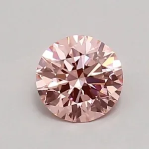 0.48 Carat Round Fancy Vivid Pink VS1 Lab Diamond