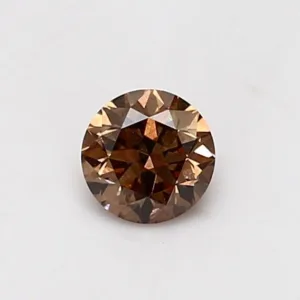 0.49 Carat Round Fancy Dark Orange Brown VS2 Natural Diamond