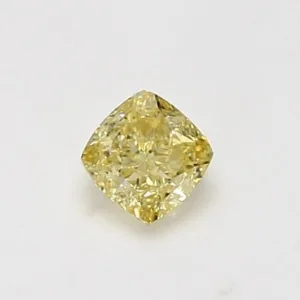 0.5 Carat Cushion Brilliant Yellow VS1 Natural Diamond