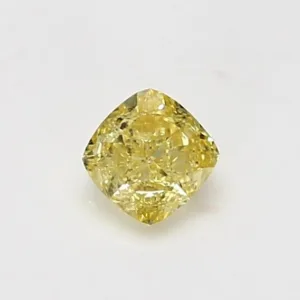 0.51 Carat Cushion Brilliant Yellow VVS2 Natural Diamond