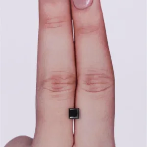 0.51 Carat Princess Black Natural Diamond