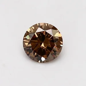 0.51 Carat Round Fancy Dark Brown VS2 Natural Diamond
