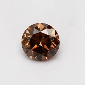 0.51 Carat Round Fancy Dark Brown VS2 Natural Diamond