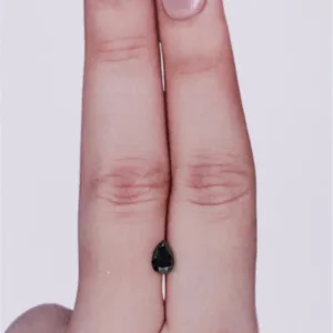 0.52 Carat Pear Black Natural Diamond