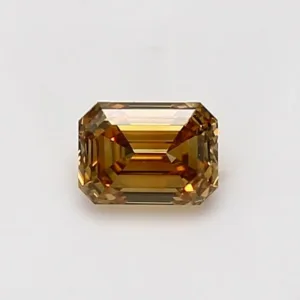 0.54 Carat Emerald Fancy Deep Yellow VS1 Natural Diamond