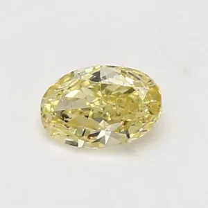 0.54 Carat Oval Fancy Yellow SI1 Natural Diamond