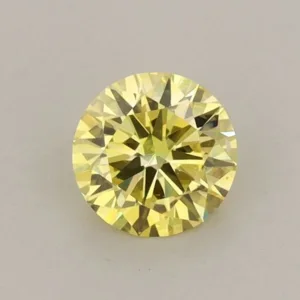 0.54 Carat Round Fancy Intense Yellow VS2 Lab Diamond