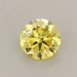 0.54 Carat Round Fancy Vivid Yellow VS1 Lab Diamond