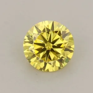 0.56 Carat Round Fancy Intense Yellow VS1 Lab Diamond