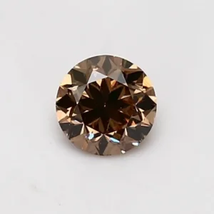 0.57 Carat Round Fancy Dark Brown VS1 Natural Diamond