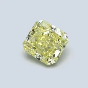0.6 Carat Radiant Fancy Intense Yellow VS2 Natural Diamond