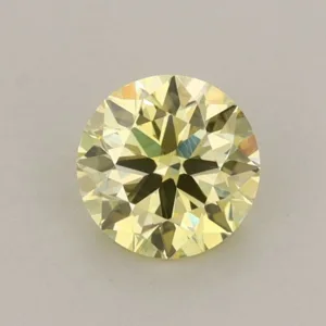 0.62 Carat Round Fancy Yellow VVS2 Lab Diamond