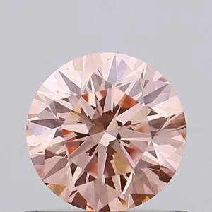 0.63 Carat Round Fancy Vivid Pink SI1 Lab Diamond