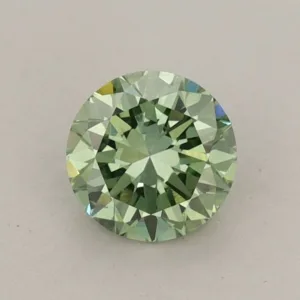 0.65 Carat Round Fancy Vivid Green VS2 Lab Diamond