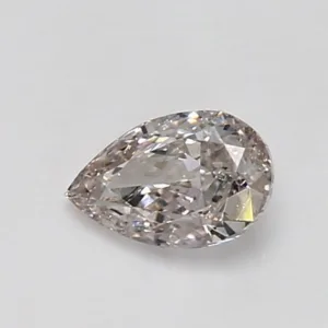 0.66 Carat Pear Light Brown SI1 Natural Diamond