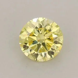 0.66 Carat Round Fancy Intense Yellow VS1 Lab Diamond
