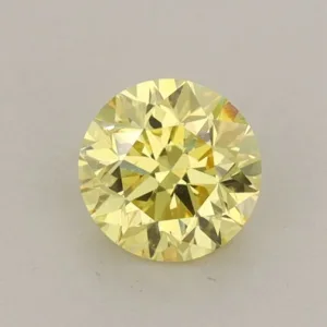 0.66 Carat Round Fancy Intense Yellow VS2 Lab Diamond