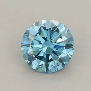 0.68 Carat Round Fancy Vivid Blue VS1 Lab Diamond