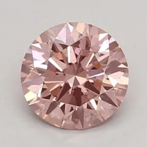 0.69 Carat Round Fancy Intense Pink SI1 Lab Diamond