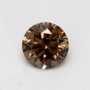 0.7 Carat Round Fancy Dark Brown VS1 Natural Diamond