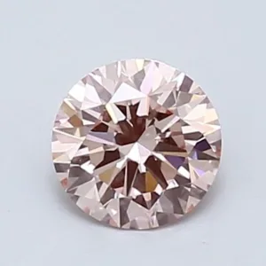 0.7 Carat Round Fancy Intense Pink VVS2 Lab Diamond