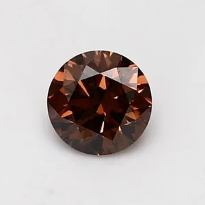 0.71 Carat Round Fancy Dark Brown VVS1 Natural Diamond