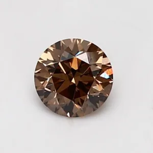 0.72 Carat Round Fancy Dark Brown VS2 Natural Diamond