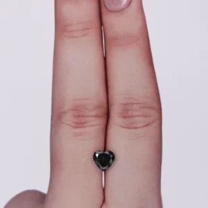 0.74 Carat Heart Black Natural Diamond
