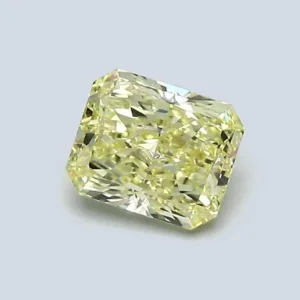 0.77 Carat Radiant Fancy Intense Yellow SI1 Natural Diamond