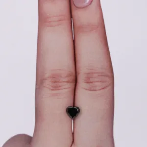 0.79 Carat Heart Black Natural Diamond