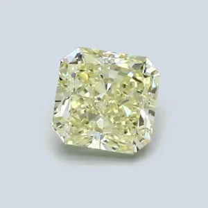 0.85 Carat Radiant Fancy Yellow VS1 Natural Diamond