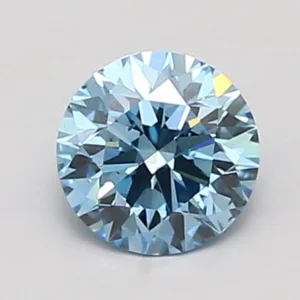 0.86 Carat Round Fancy Vivid Blue SI1 Lab Diamond